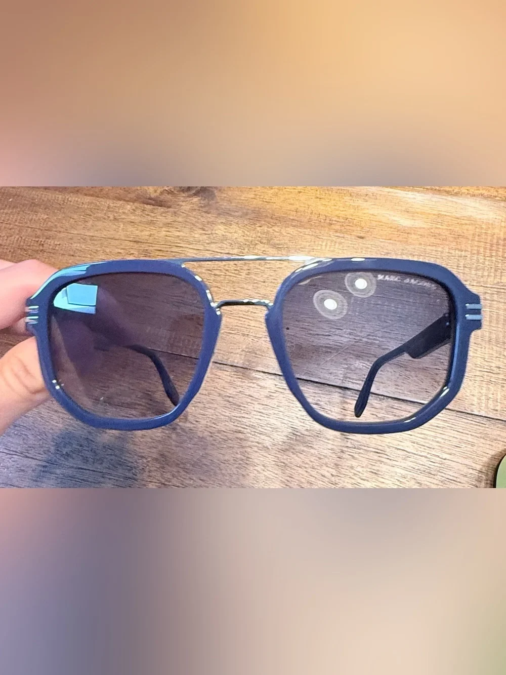 Marc Jacobs Men’s Blue  Frame Sunglasses with Gradient Smoke Lenses